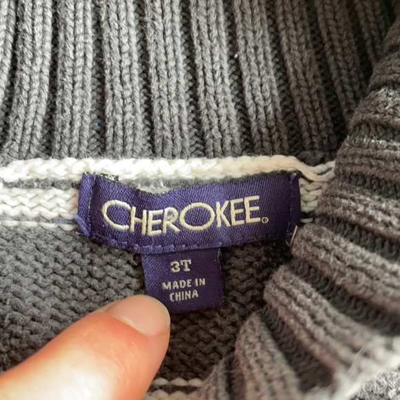 4/$20 Boys Cherokee Knit Thick Sweater Sz 3 - Picture 2 of 3